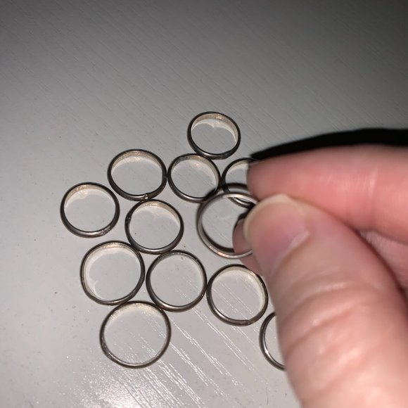 3/4 2mm Sterling Silver Plain band ring - Picture 3 of 5